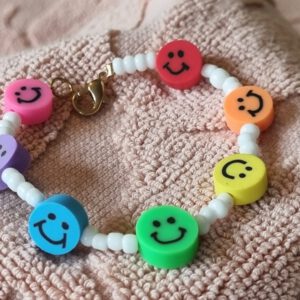 regenboog smiley armbandje